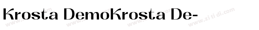 Krosta DemoKrosta De字体转换 Krosta DemoKrosta De字体转换